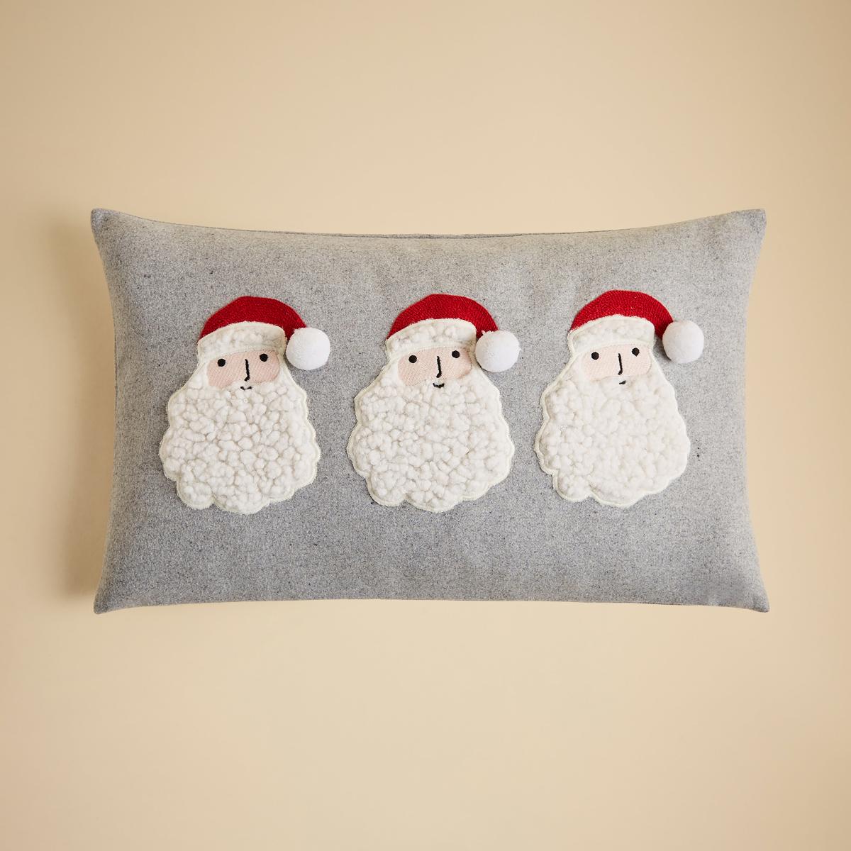 Santa Applique Cushion Grey – image 2