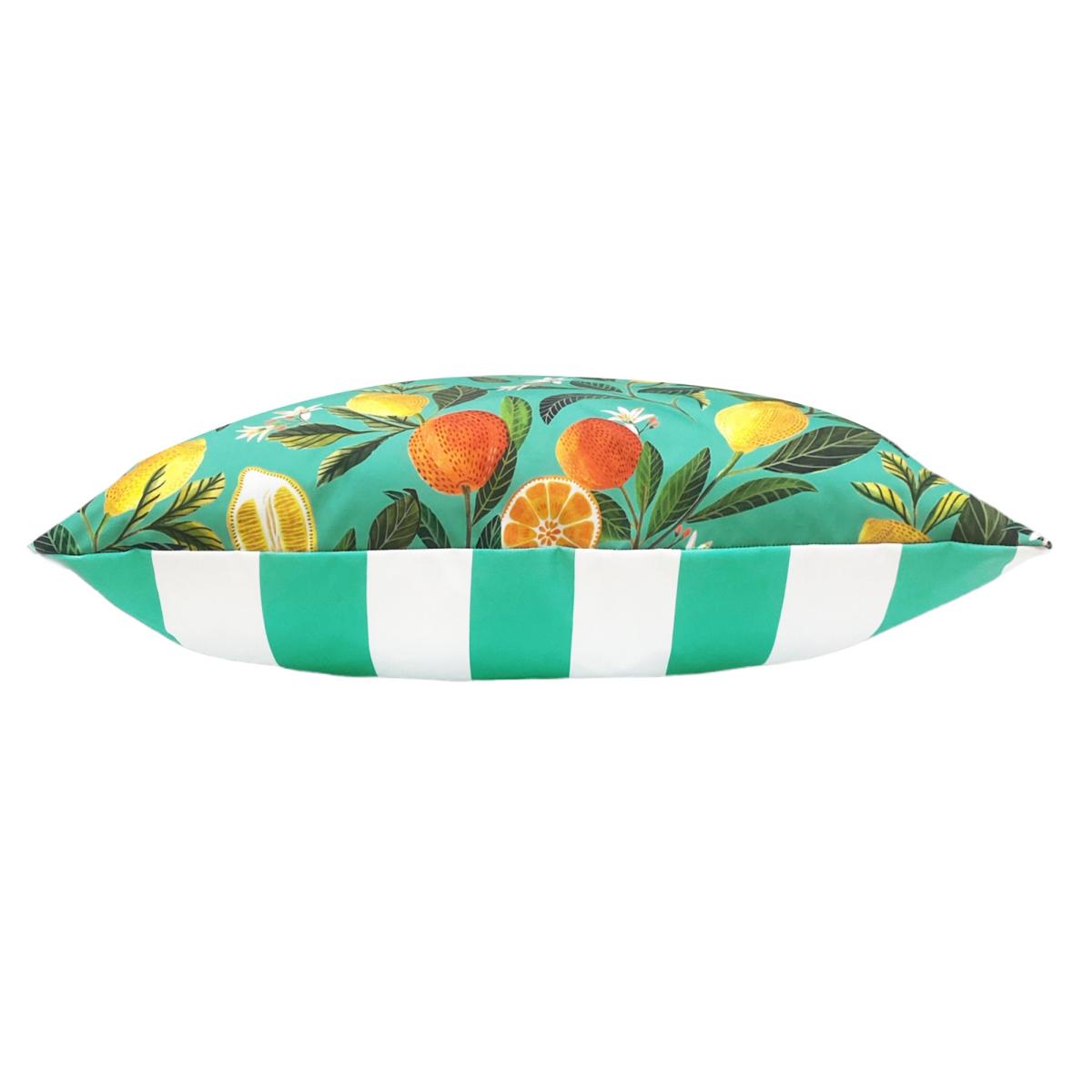Evans Lichfield Orange Blossom Outdoor Floor Cushion Orange/Green/White – image 3
