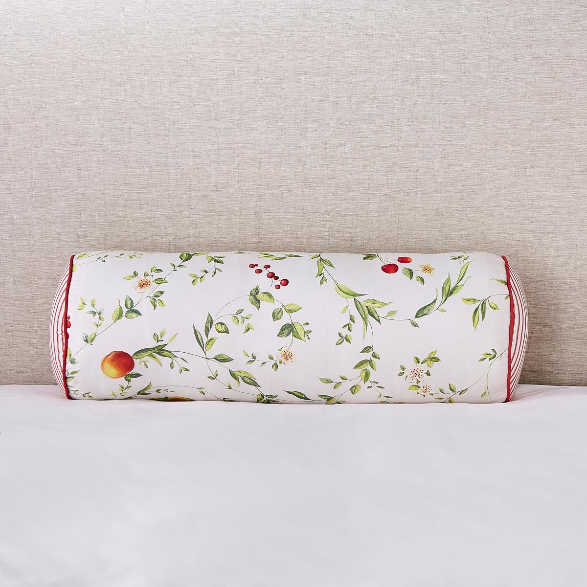 Dorma Fruit Orchard Bolster Cushion 25cm x 70cm Cherry (Red) – image 2