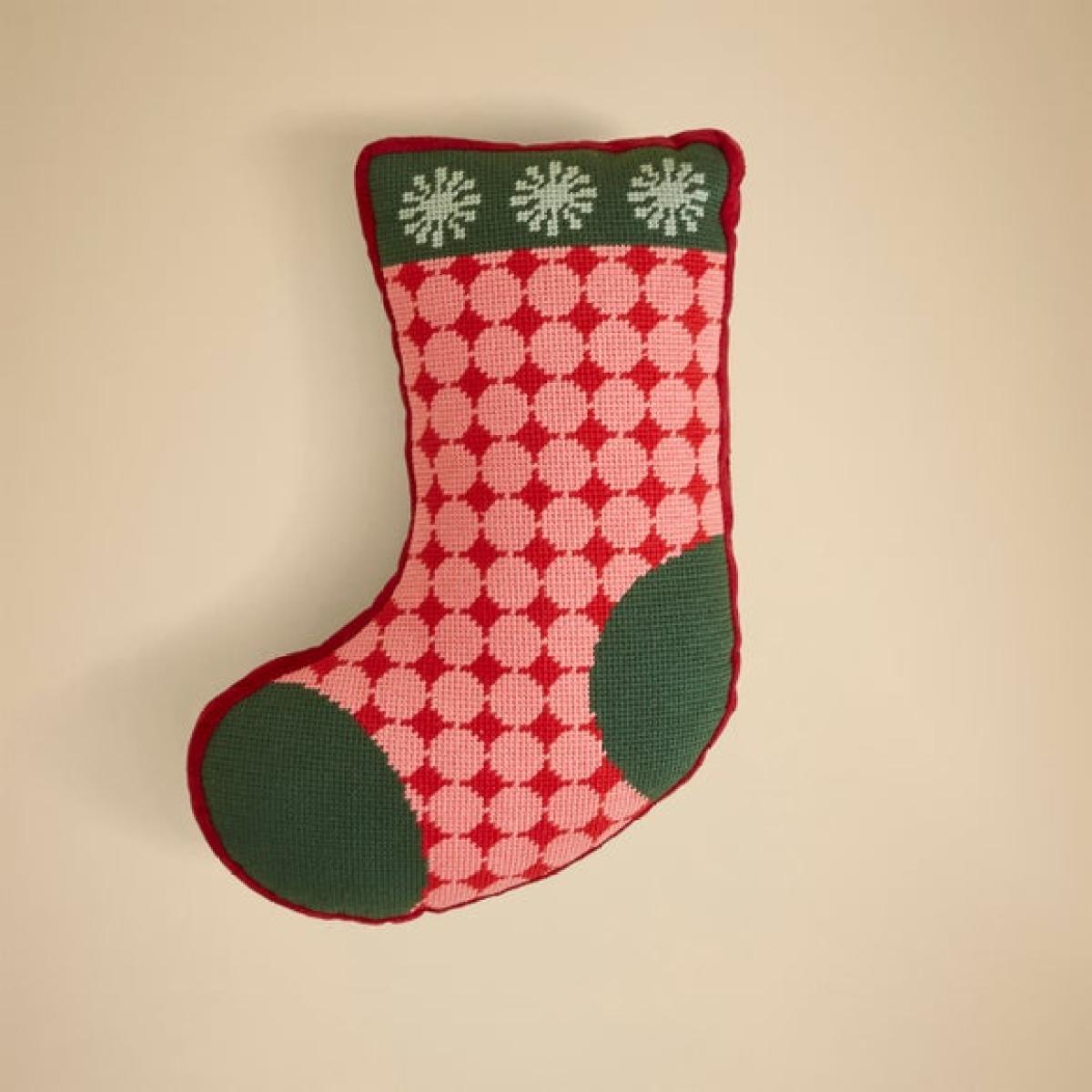 Christmas Stocking Shaped Cushion – image 2