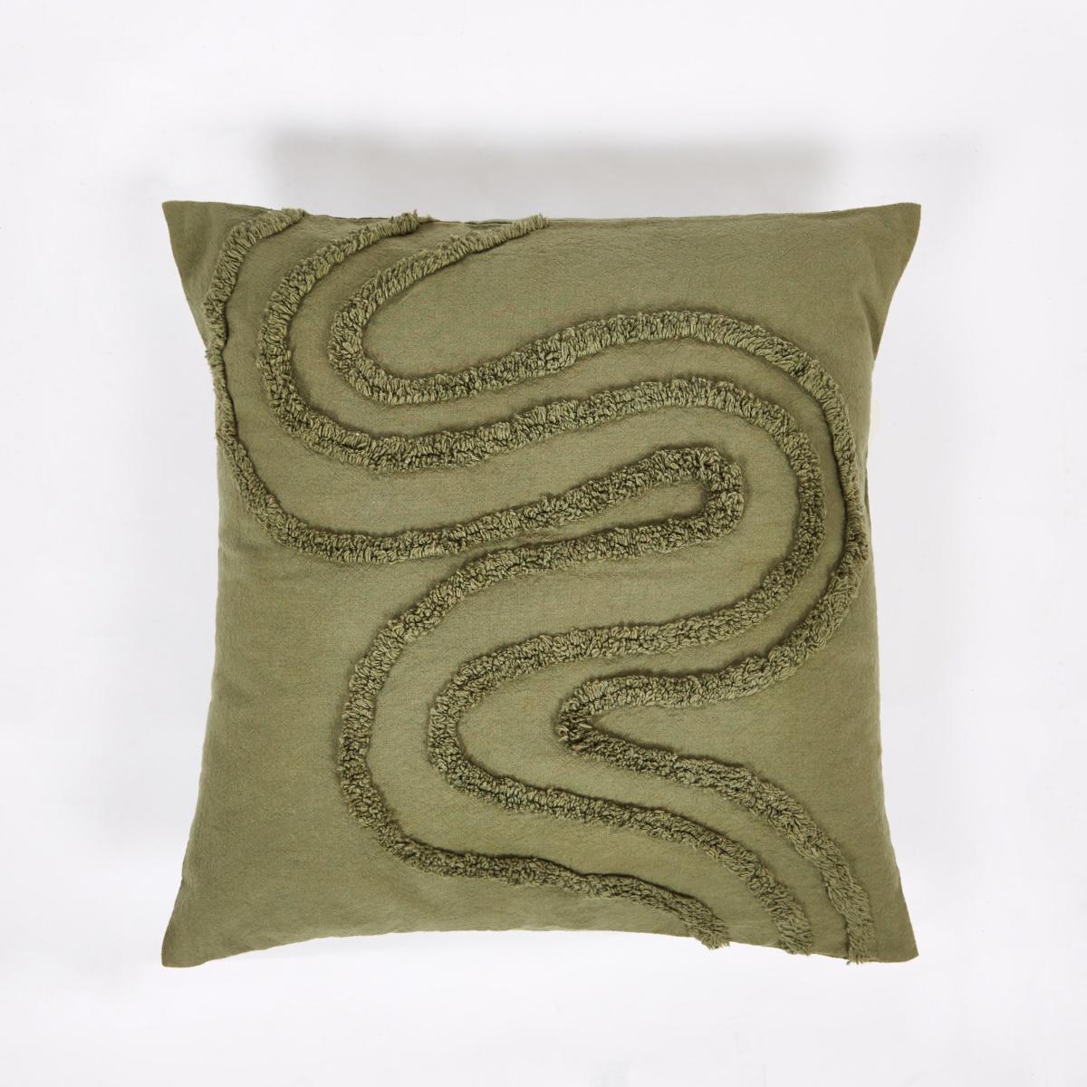 Tufted Cushion Cover Green – image 2