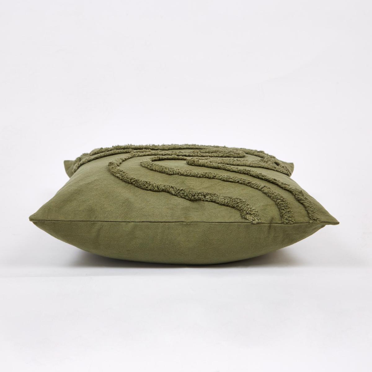 Tufted Cushion Cover Green – image 3