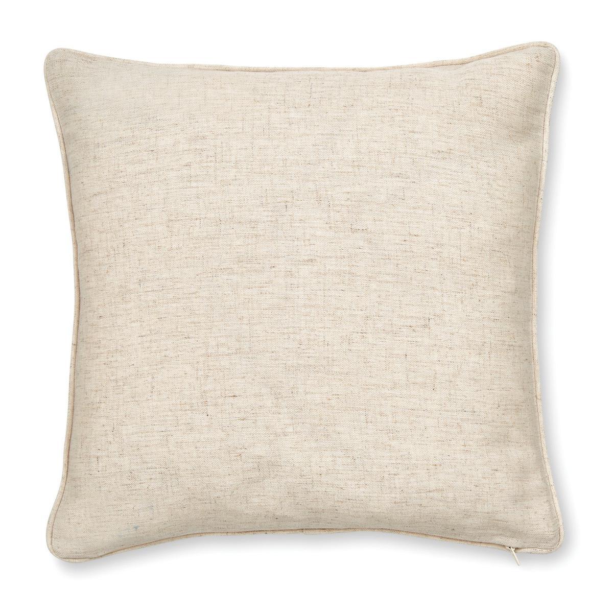 Scandi Field Embroidered Cushion Teal – image 4