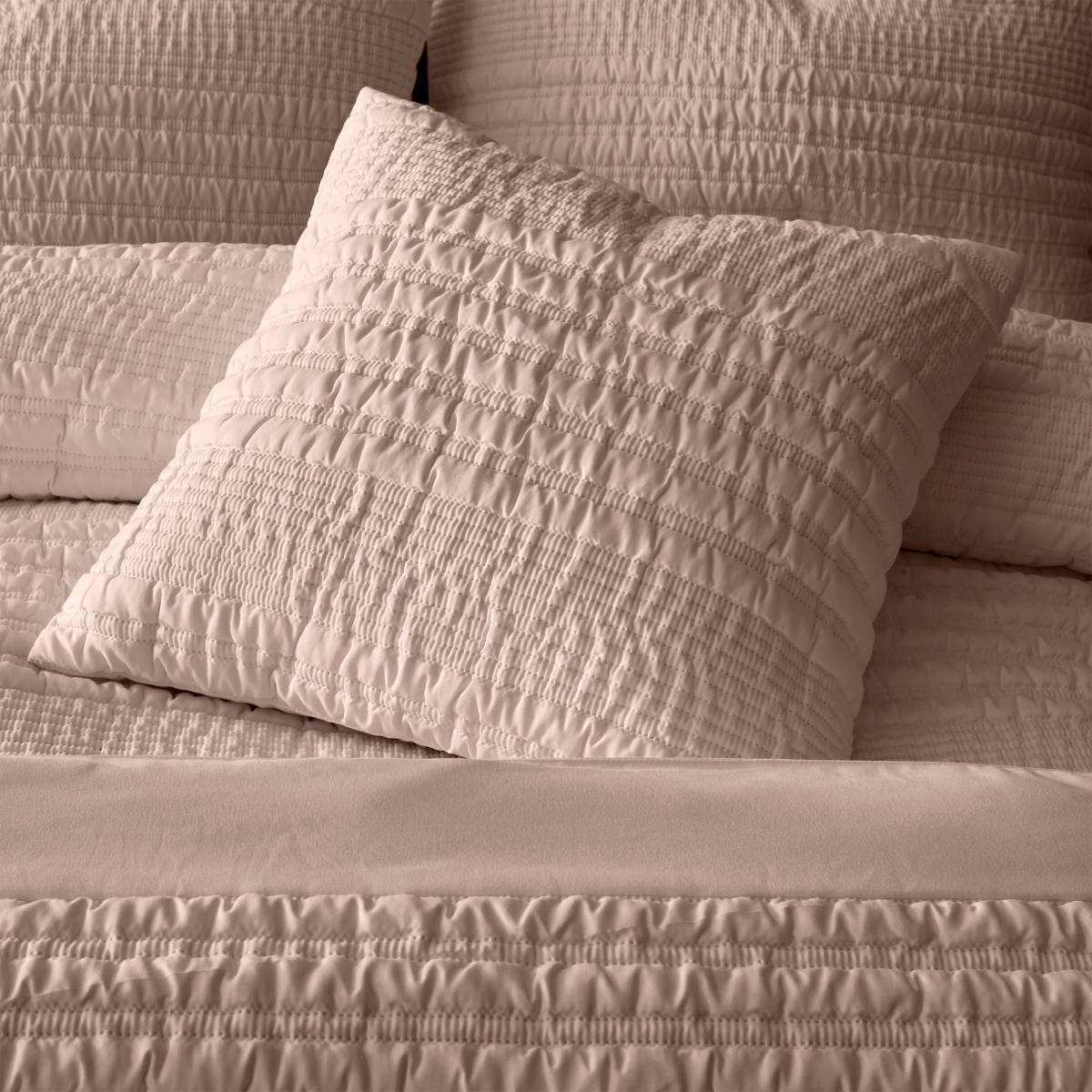 Catherine Lansfield Lennon Stripe Seersucker Square Cushion – image 1