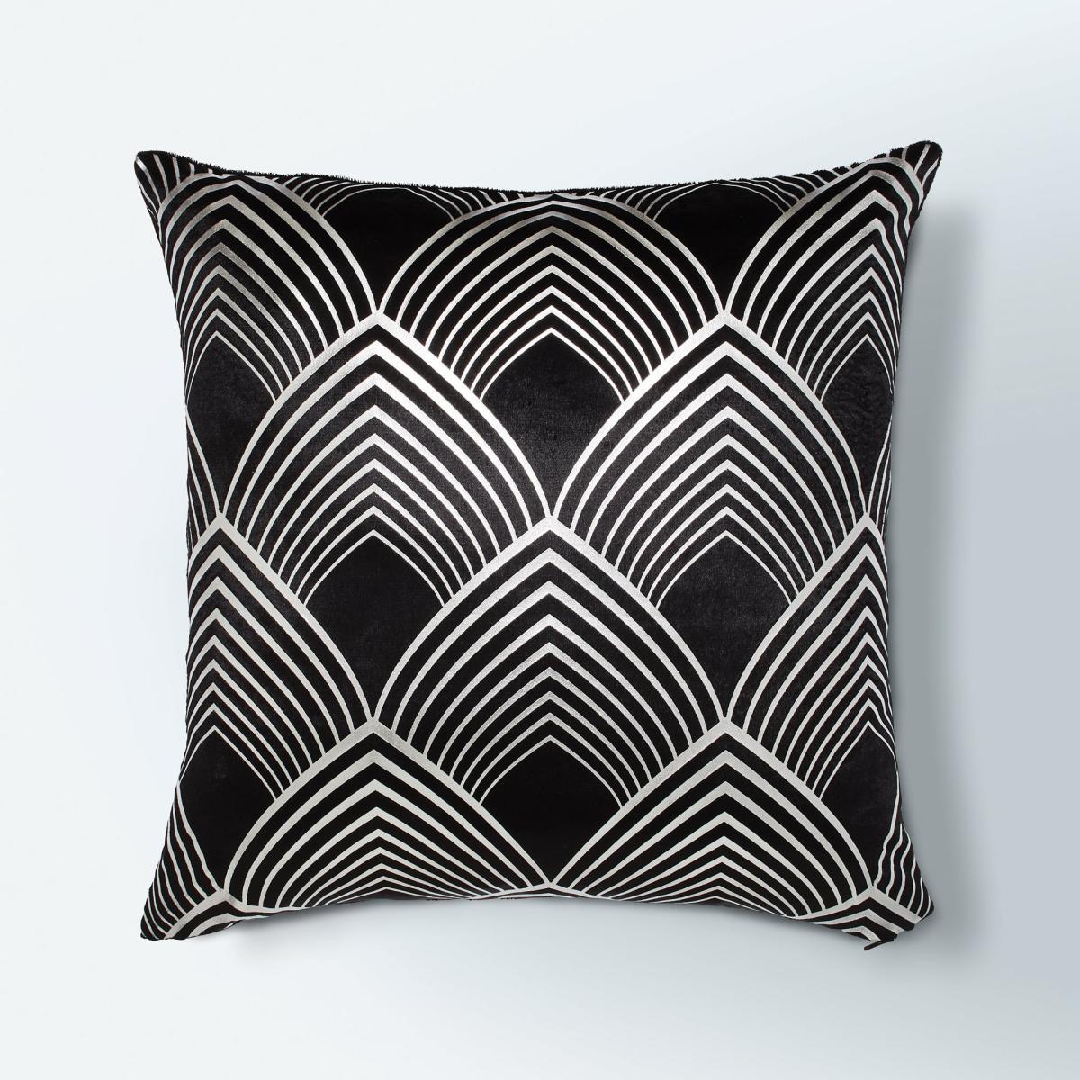Geo Foil Cushion Black – image 1