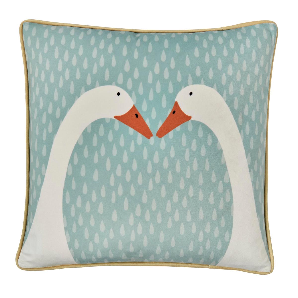Puddles Teal Cushion 43cm x 43cm Teal (Blue) – image 2