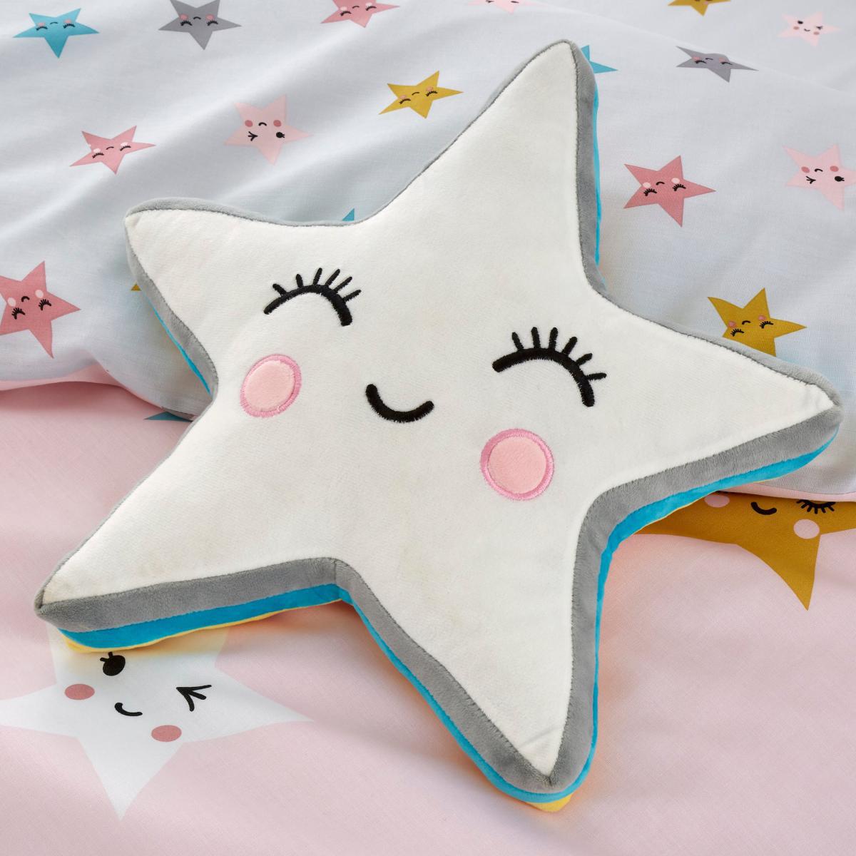 Cosatto Happy Stars Cushion Pink, Blue and Yellow – image 2