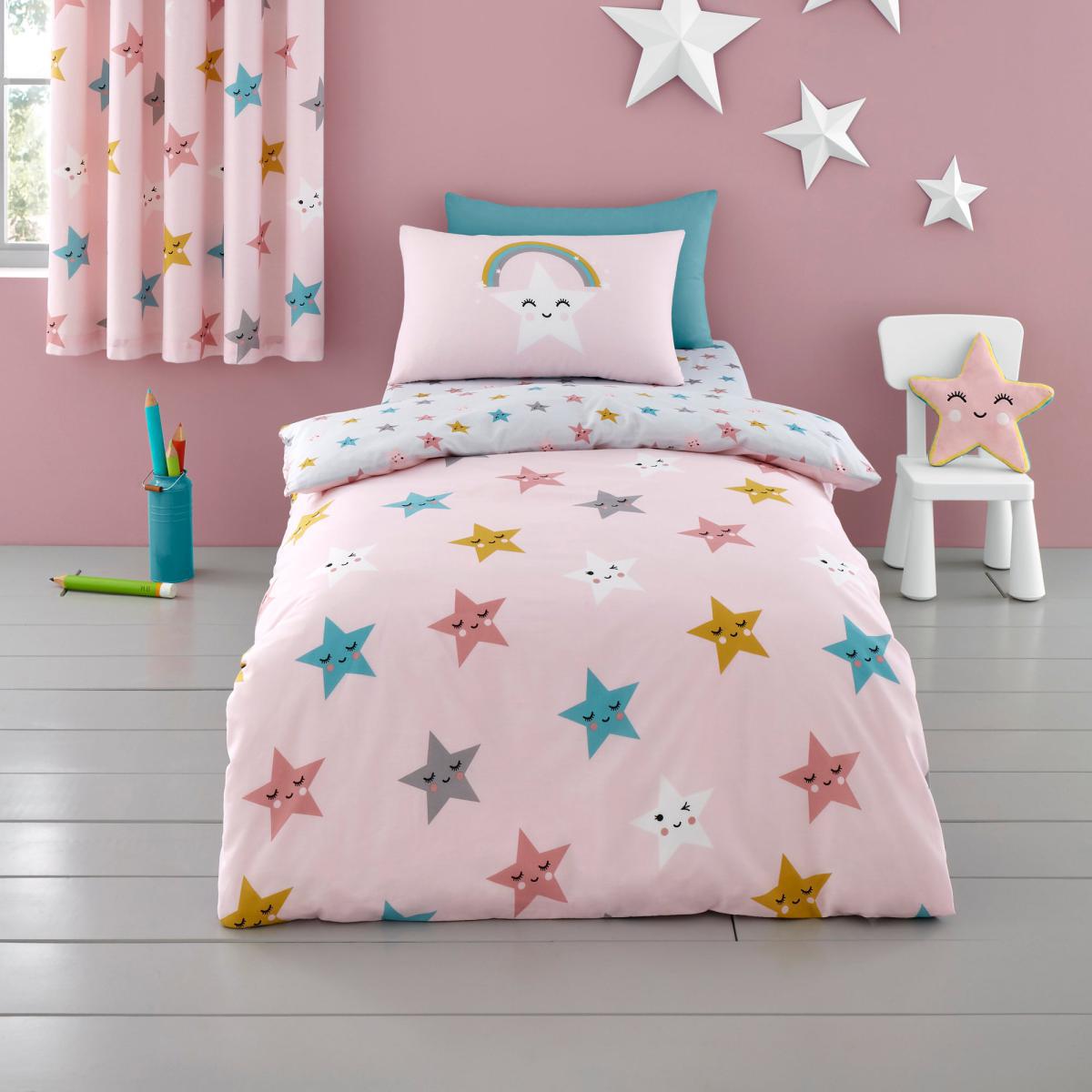 Cosatto Happy Stars Cushion Pink, Blue and Yellow – image 3