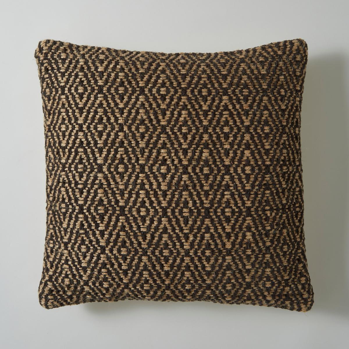 Jute Geometric Cushion MultiColoured – image 3