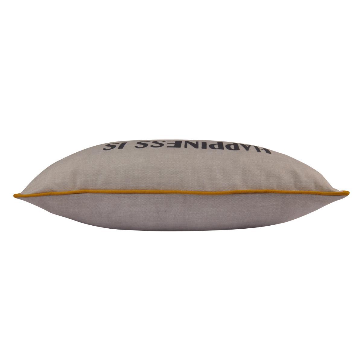 Happiness is Homemade Ochre Cushion Ochre – image 2