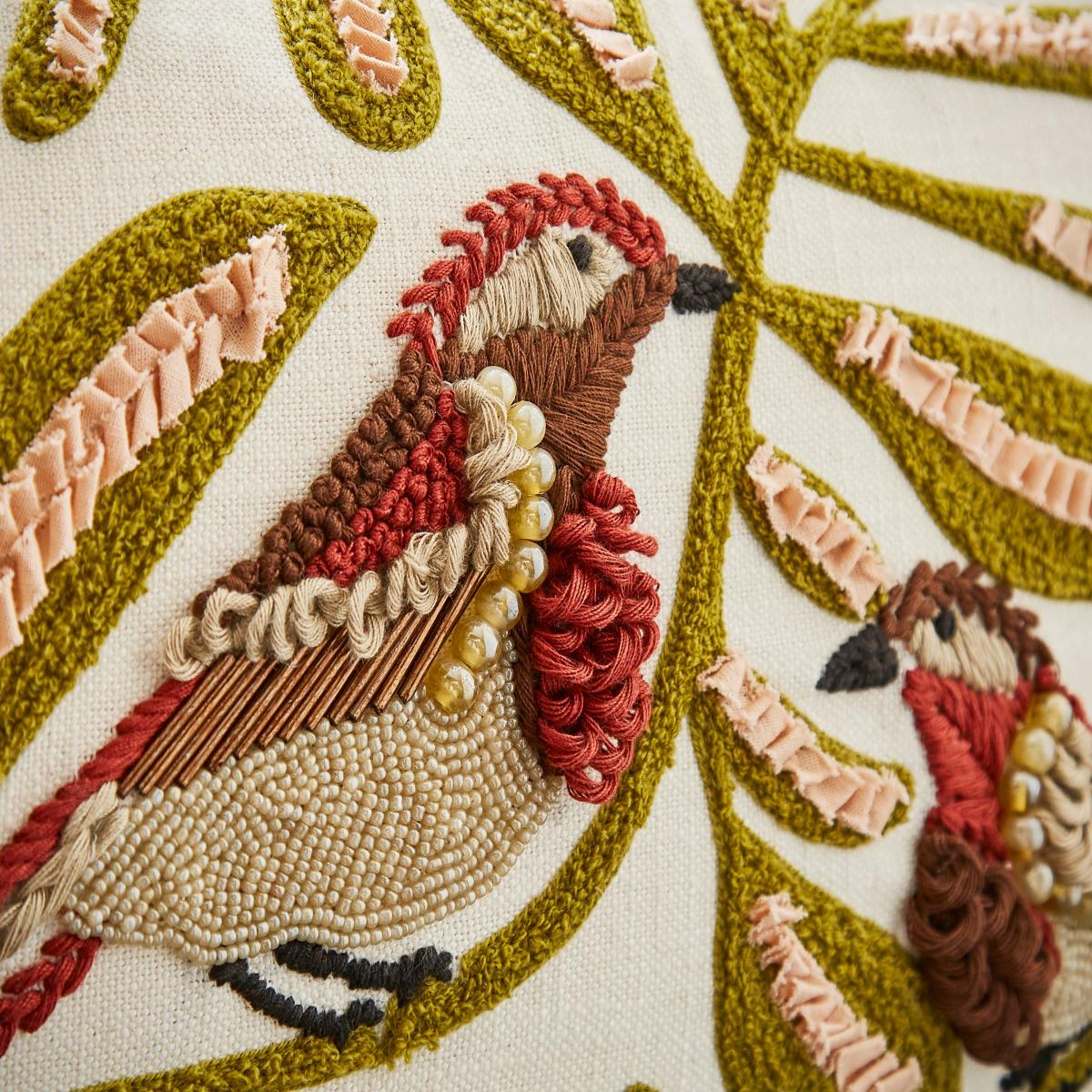 Deco Birds Cushion Green – image 2
