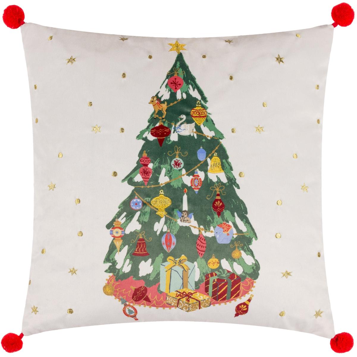 Furn. Deck The Halls Tree Square Cushion MultiColoured – image 2