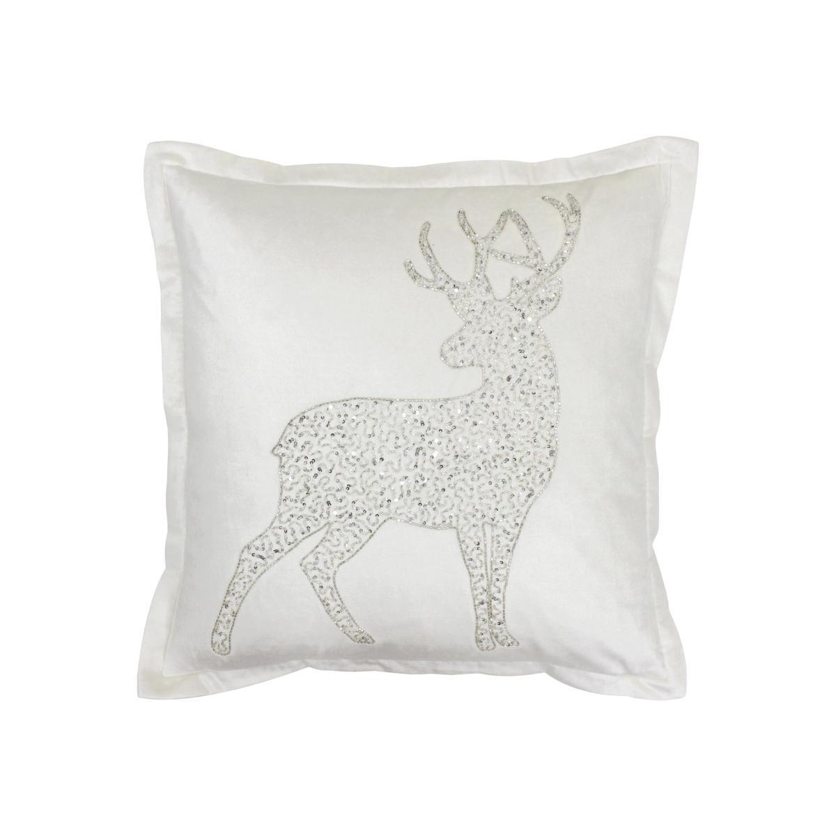 Wonderland Prancer White Cushion White – image 1