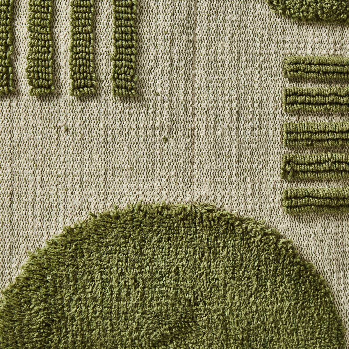 Circular Knit Abstract Cushion Olive – image 5