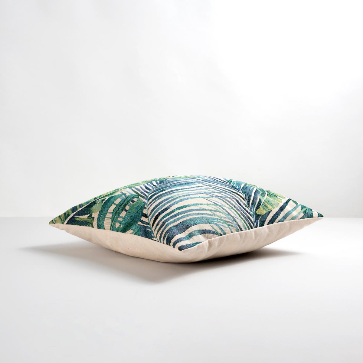 Palm Leaf Tapestry Teal Cushion Teal (Green) – image 3