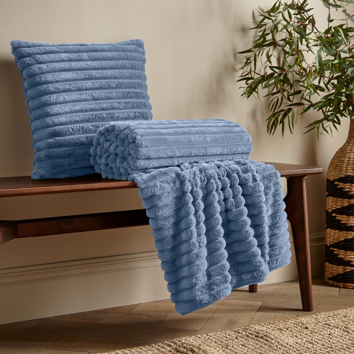 Catherine Lansfield Cosy Ribbed Square Cushion – image 4