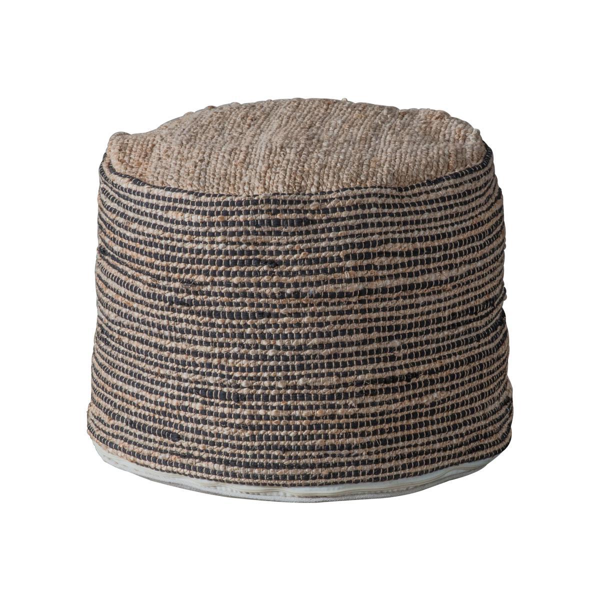 Terni Round Jute Pouffe Natural