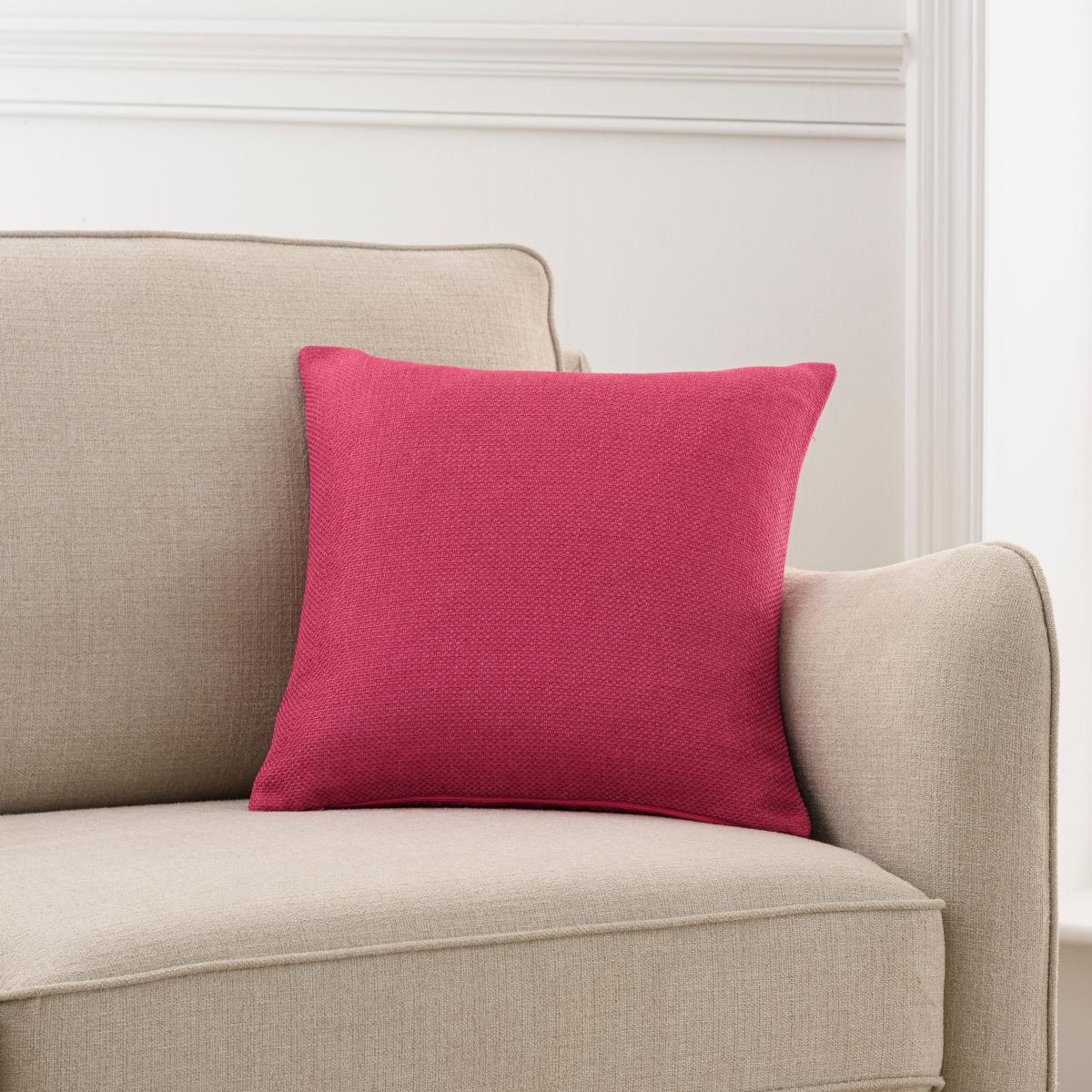 Barkweave Square Cushion Magenta – image 2