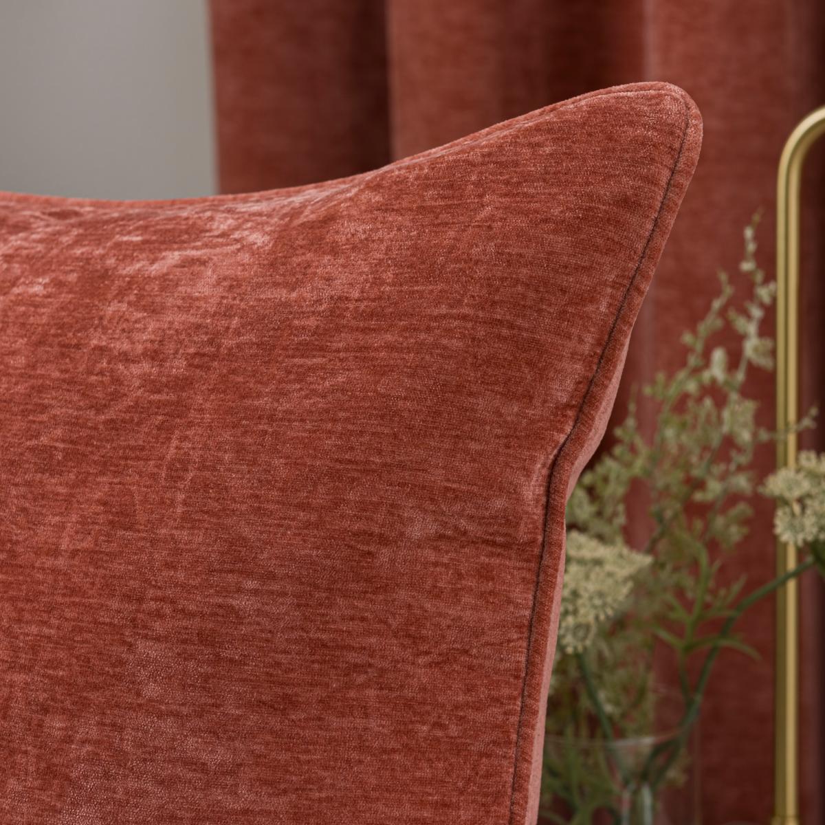 Vintage Chenille Square Cushion Clay – image 1