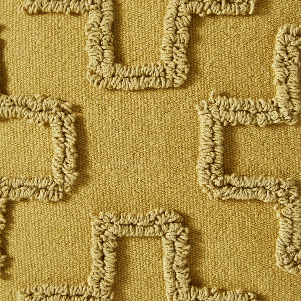 Loop Tufted Geometric Cushion Cover Mustard – image 4