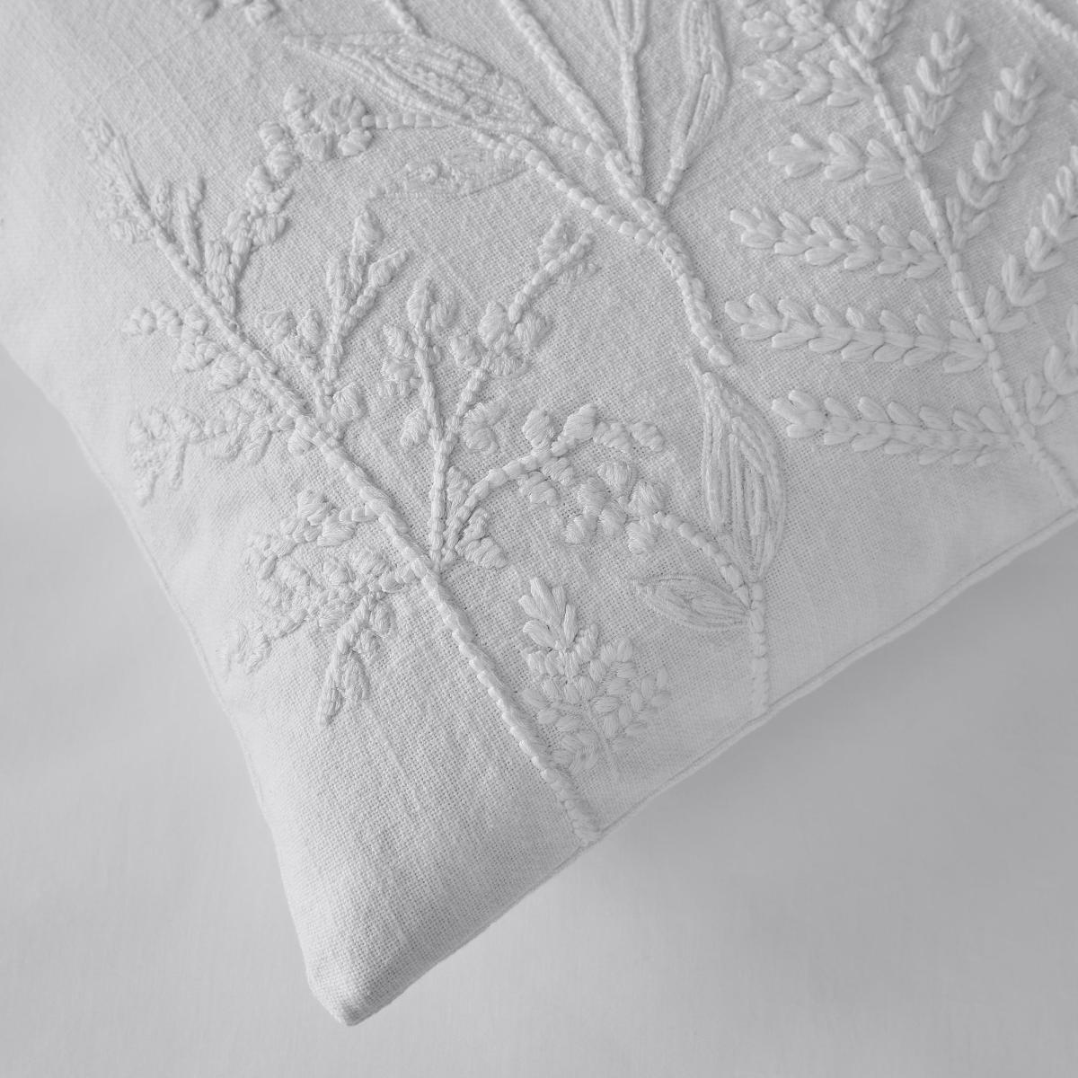 Dorma Purity Botanical 100% Cotton Boudoir Cushion Grey – image 4