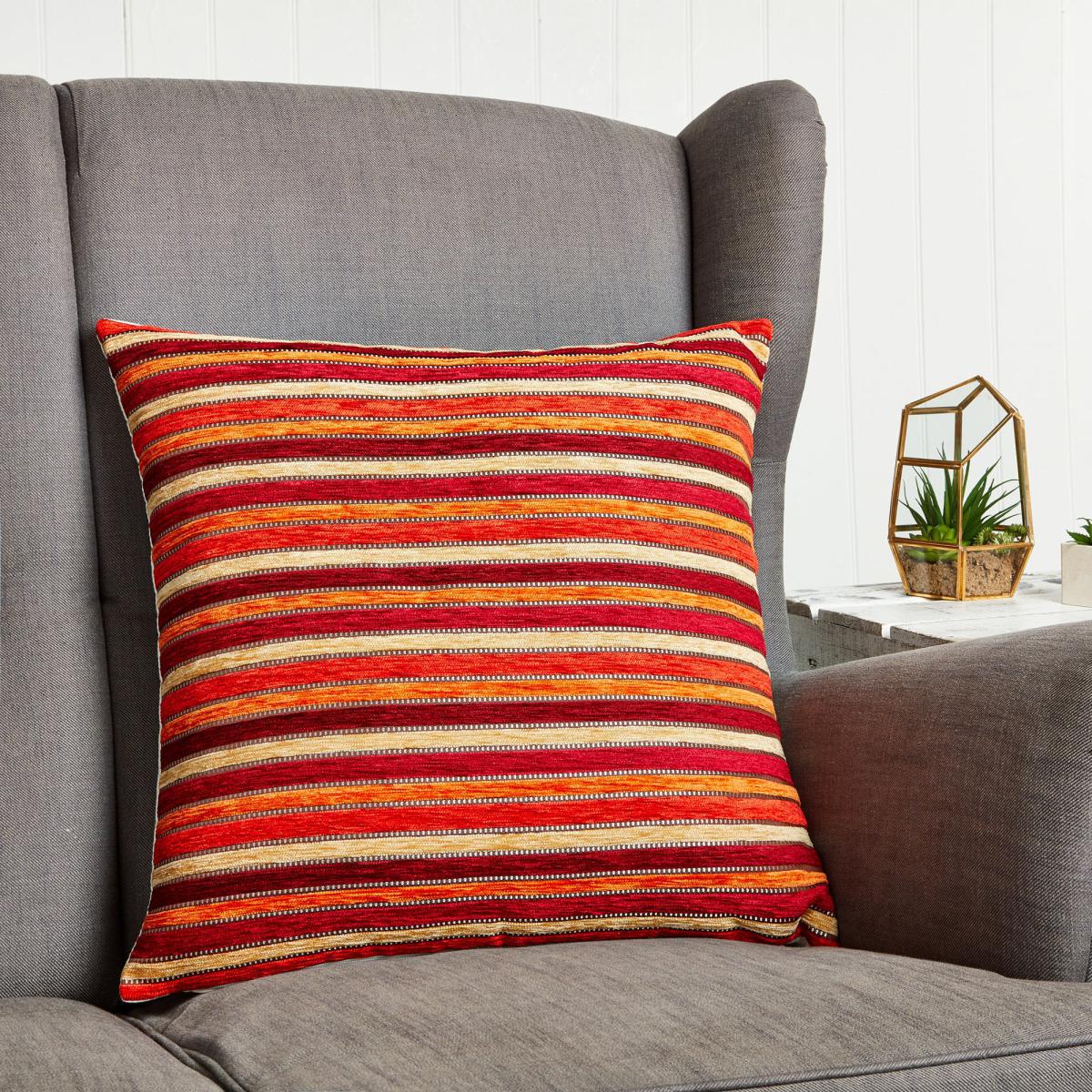 Large Chenille Blenheim Cushion Cover Orange – image 2
