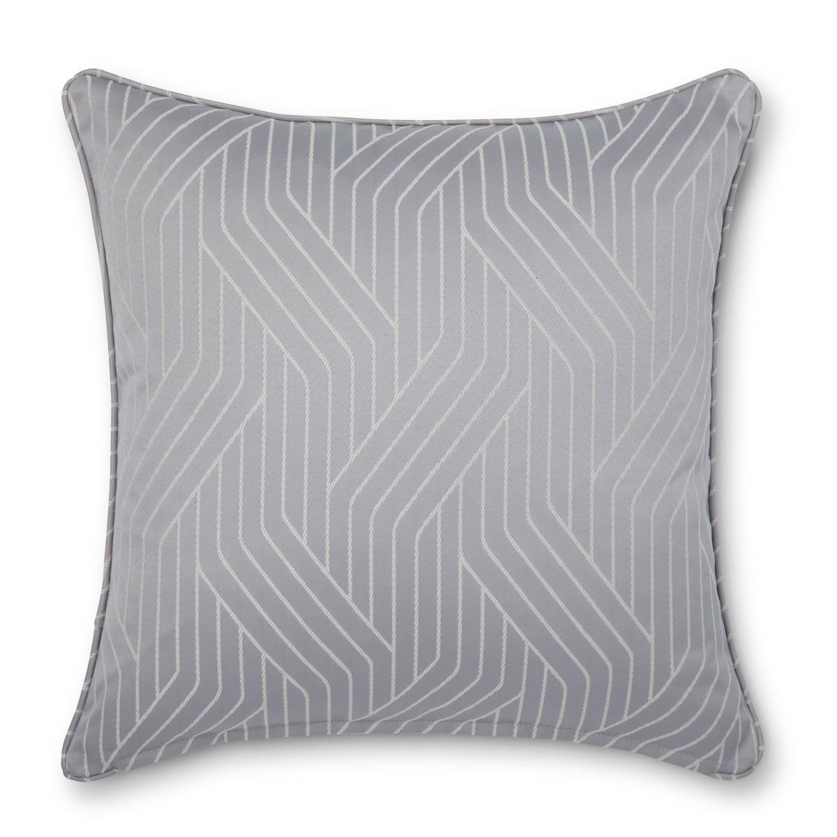 Catherine Lansfield Linear Geometric Cushion Silver – image 3