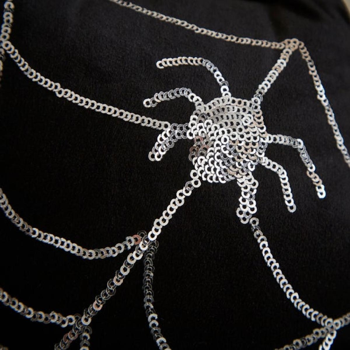 Spider Web Sequin Cushion – image 2