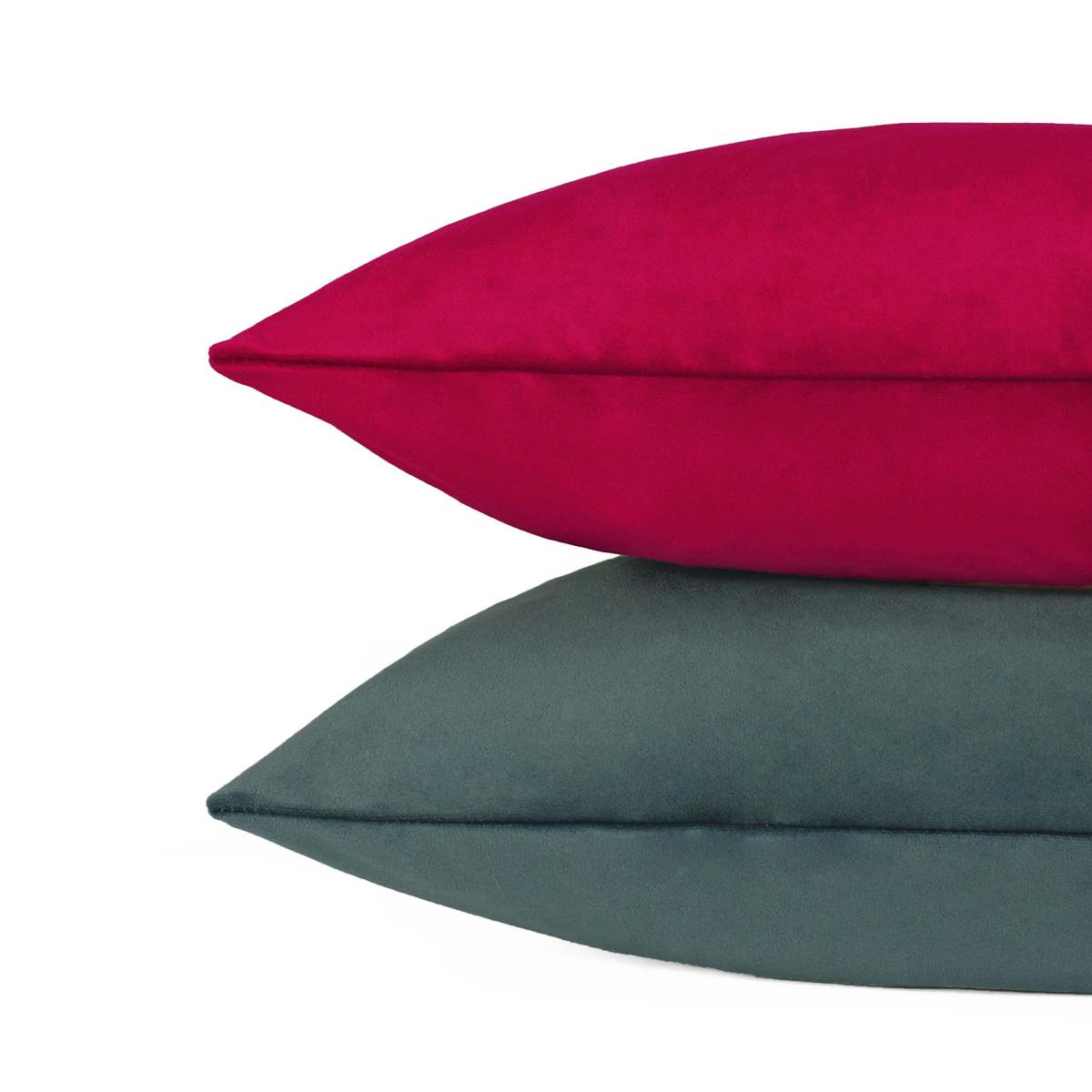 Evans Lichfield Opulent Velvet 2 Pack Cushions Petrol Blue/Scarlet Red – image 3