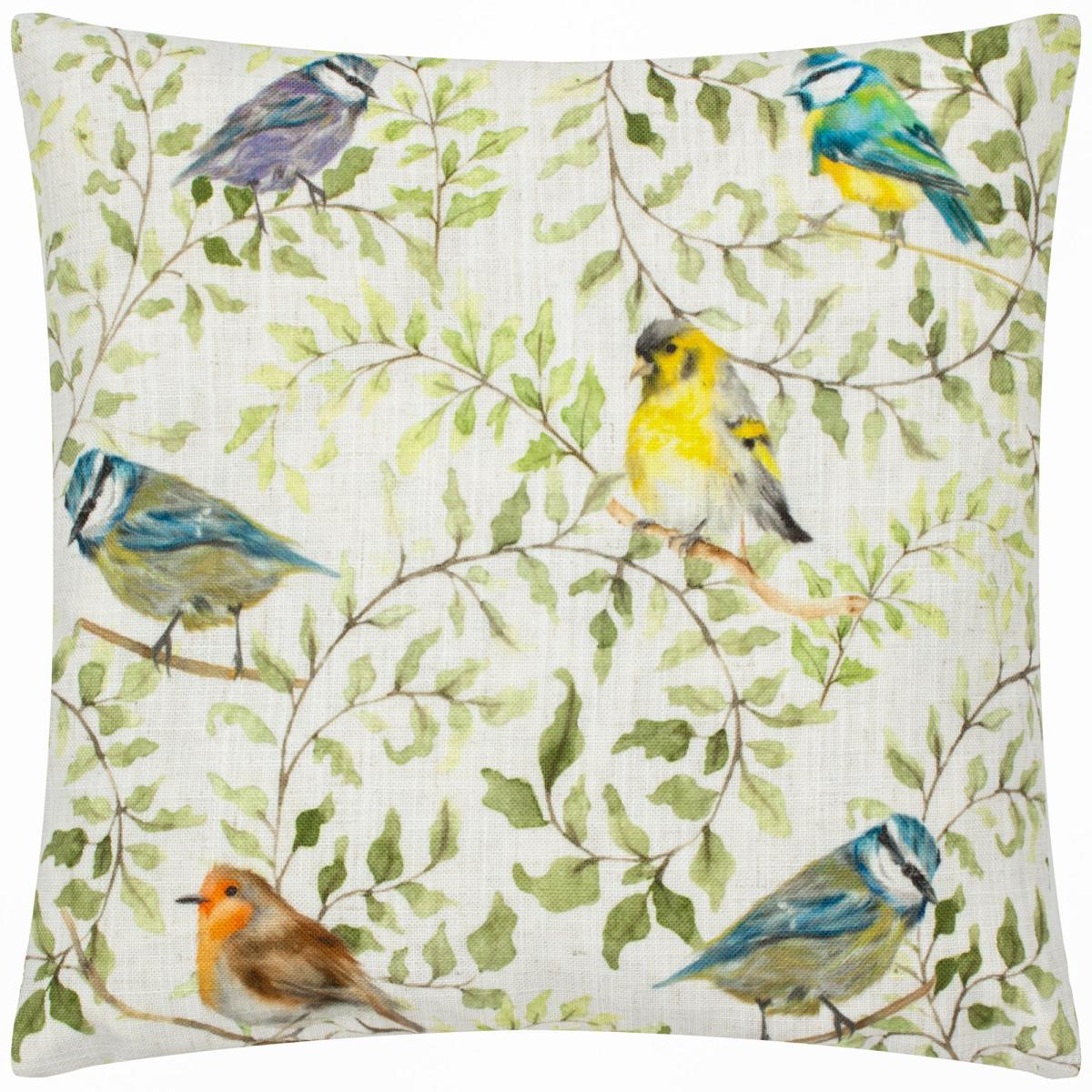 Evans Lichfield Shugborough Birds Square Cushion MultiColoured – image 2