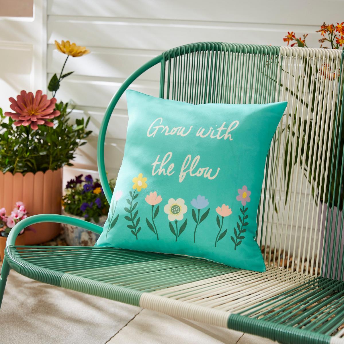 Grow With The Flow Outdoor Square Cushion – image 1