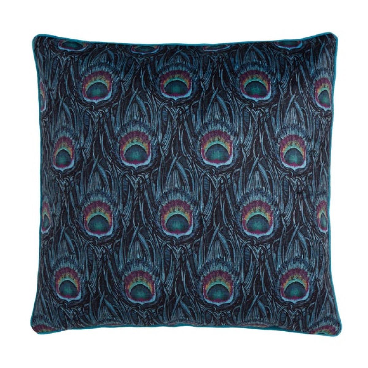 Laurence Llewelyn-Bowen Dandy Peacock Jacquard Square Filled Cushion – image 3