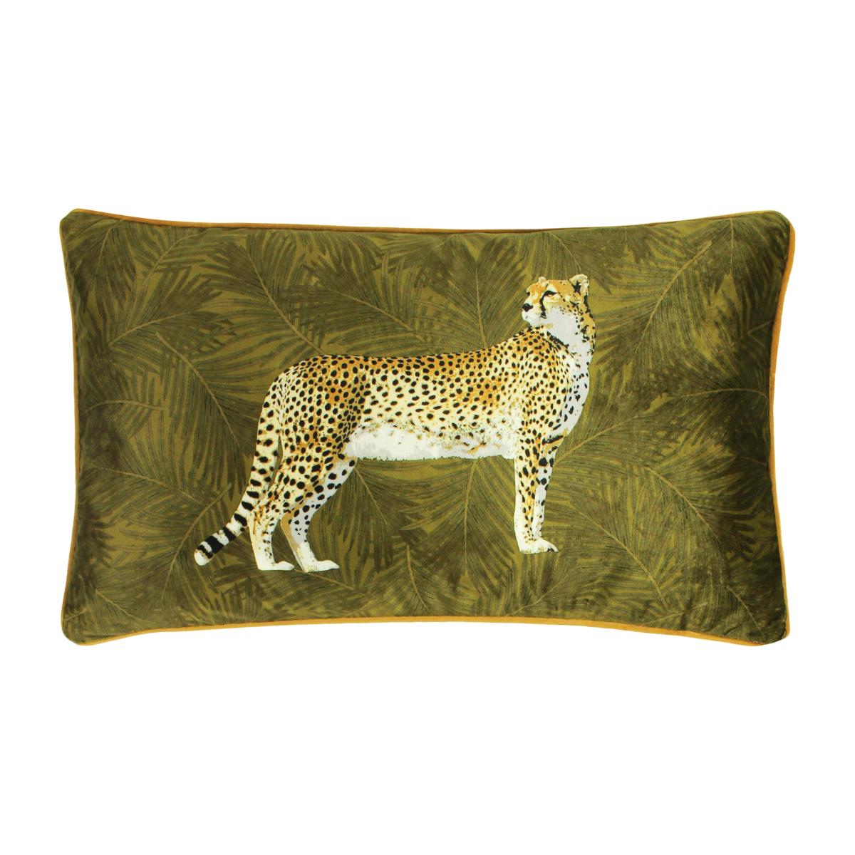 Cheetah Forest Cushion Green/Yellow/Black – image 1