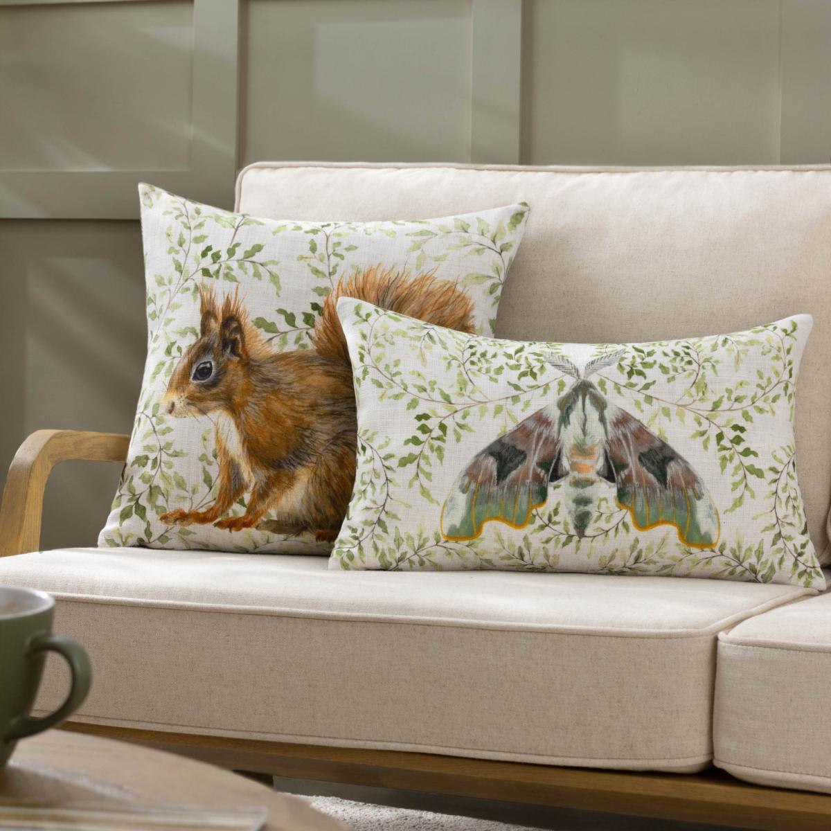 Evans Lichfield Shugborough Squirrel Square Cushion MultiColoured – image 6