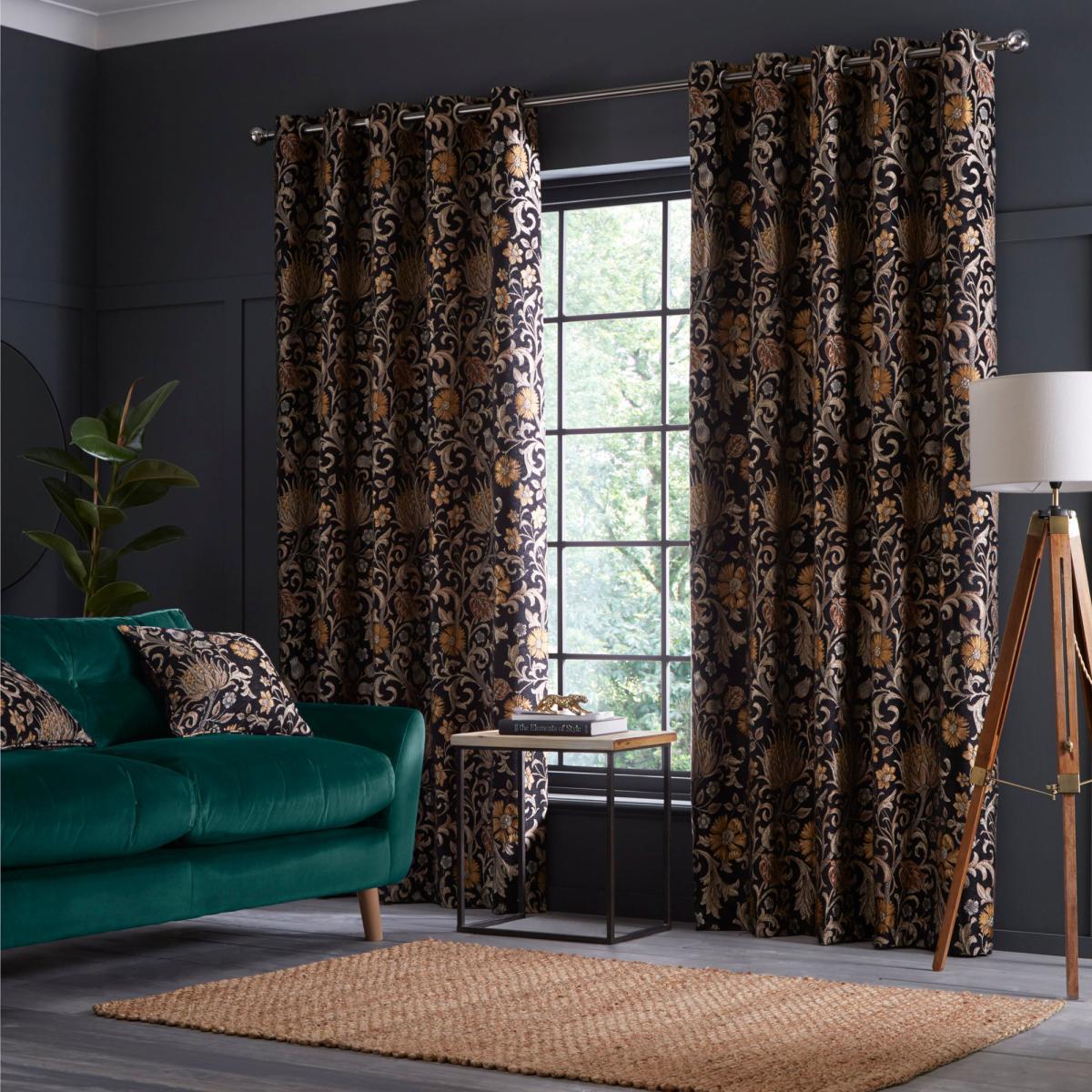 Betsy Black Cushion Black, Yellow and Beige – image 2