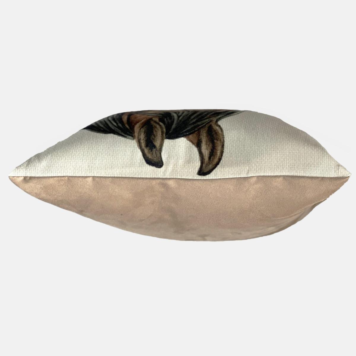 Christine Varley Pale Brown Bay Horse Square Cushion Brown – image 3