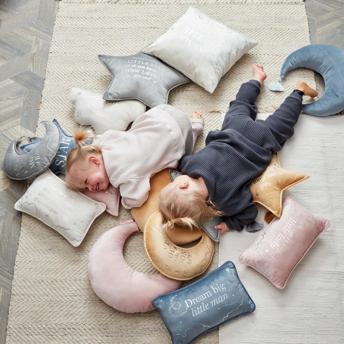 Pack of Two Bambino Moon and Star Cushions Mustard – image 7