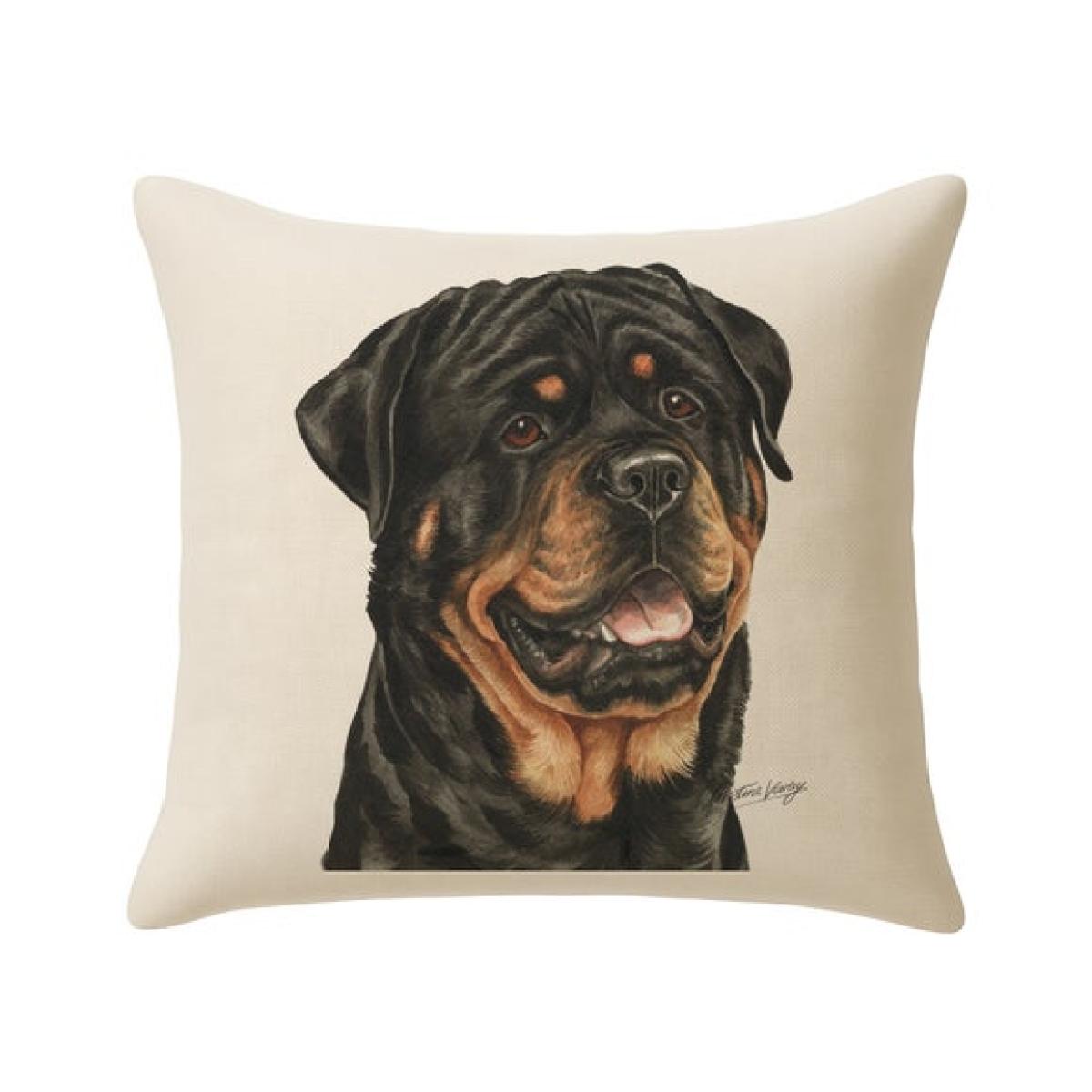 Christine Varley Rottweiler Square Cushion – image 3