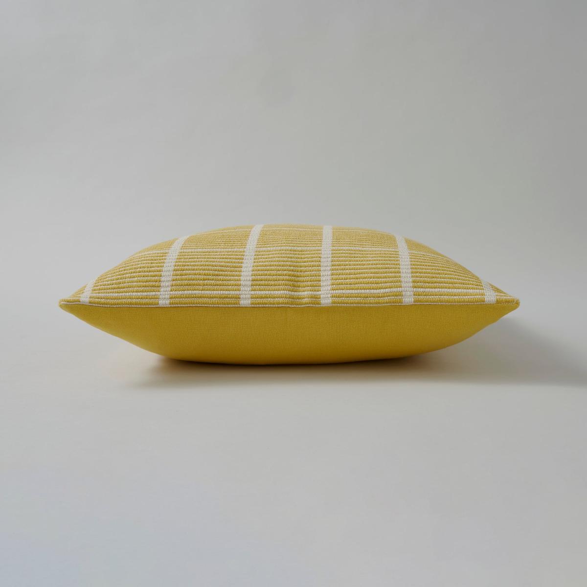 Elements Woven Squares Check Cushion, Ochre Ochre – image 3