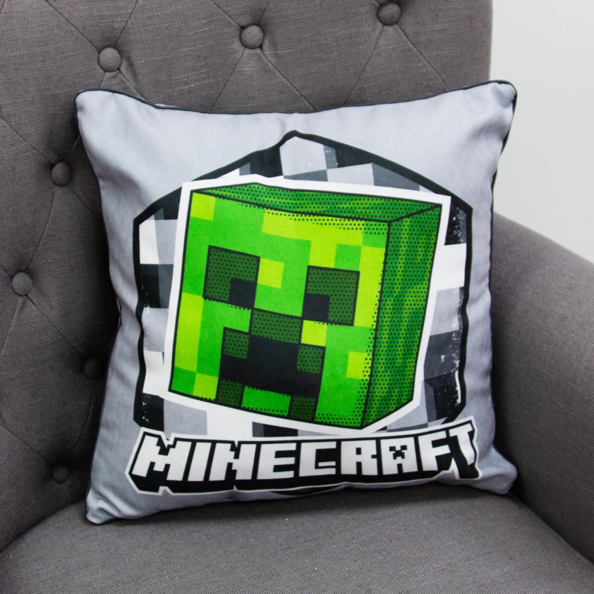Minecraft Square Cushion Grey – image 2