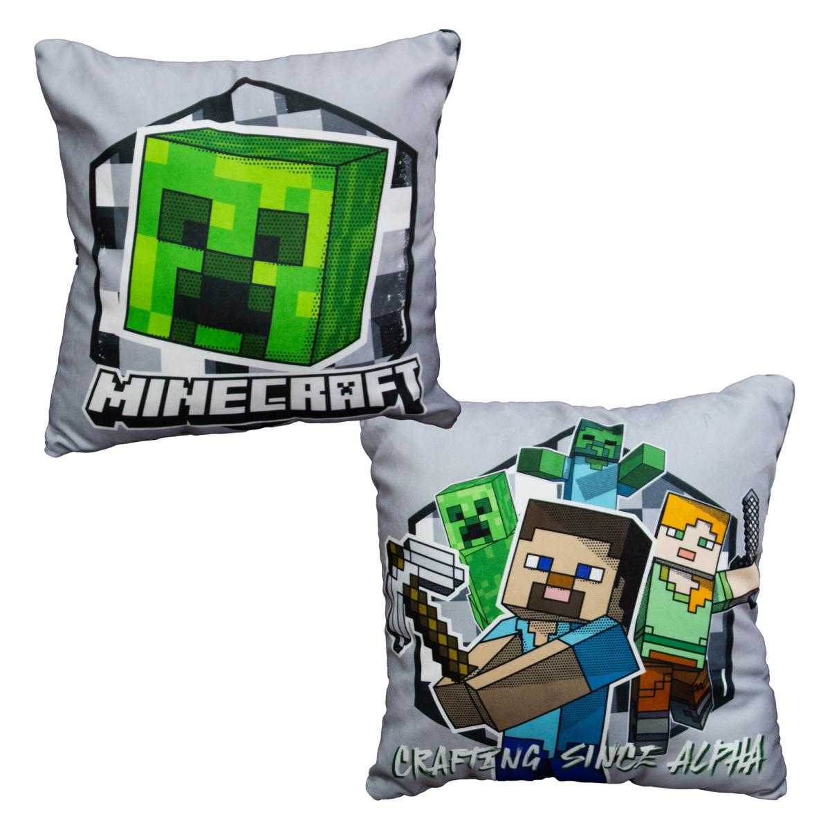 Minecraft Square Cushion Grey – image 3