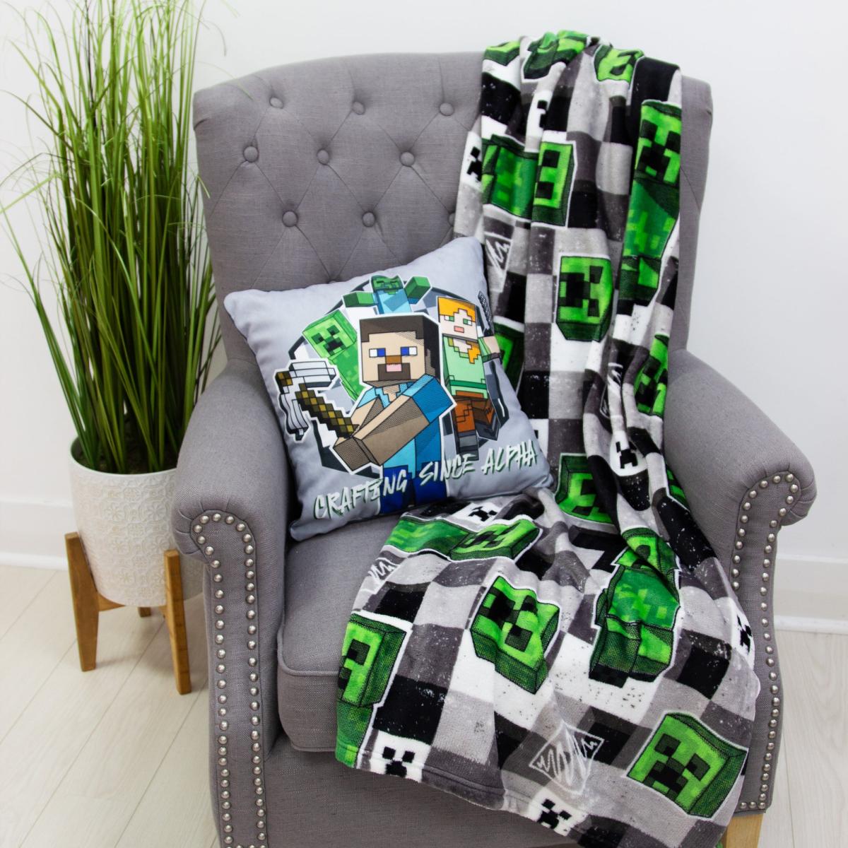 Minecraft Square Cushion Grey – image 4