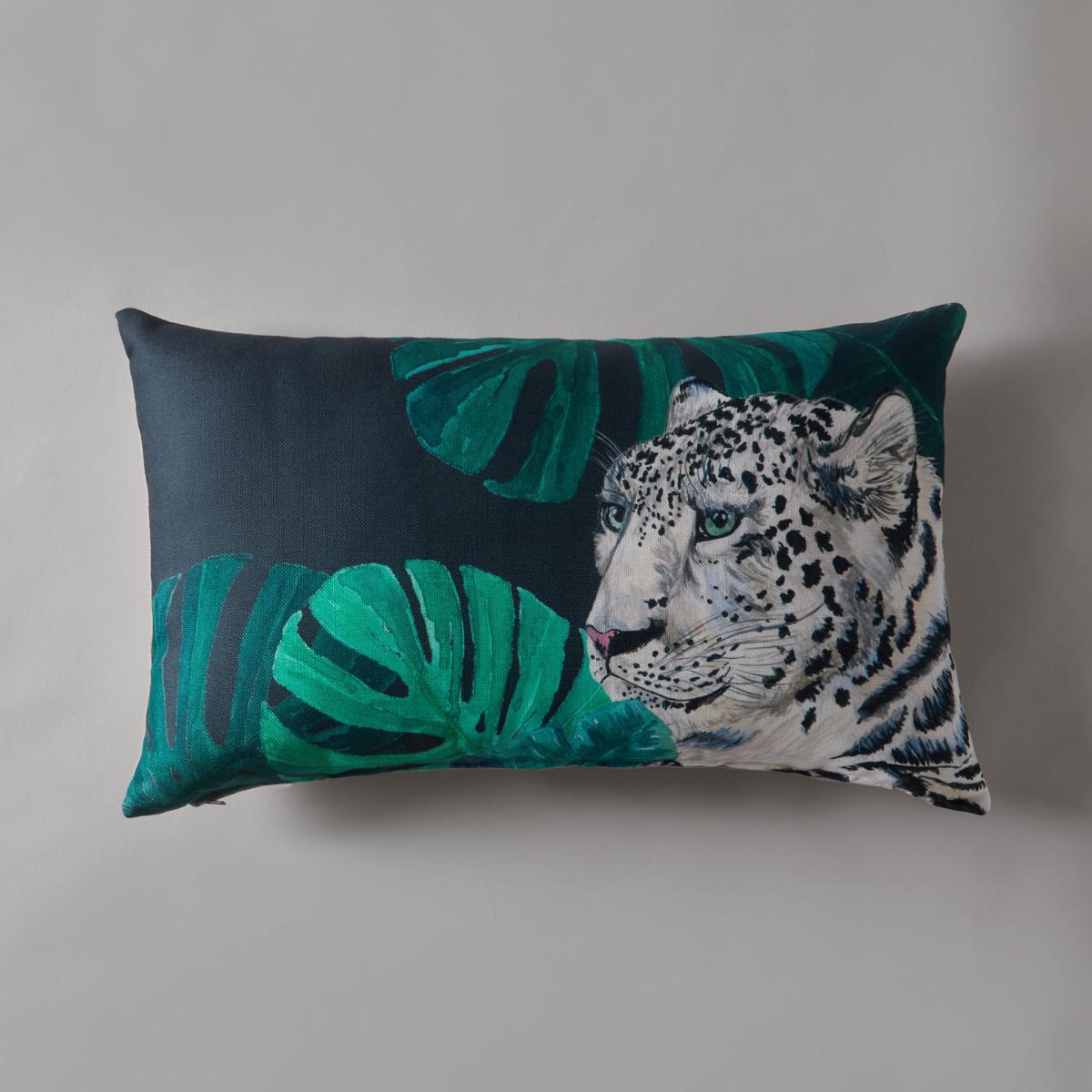 Snow Leopard Jungle Cushion MultiColoured – image 2