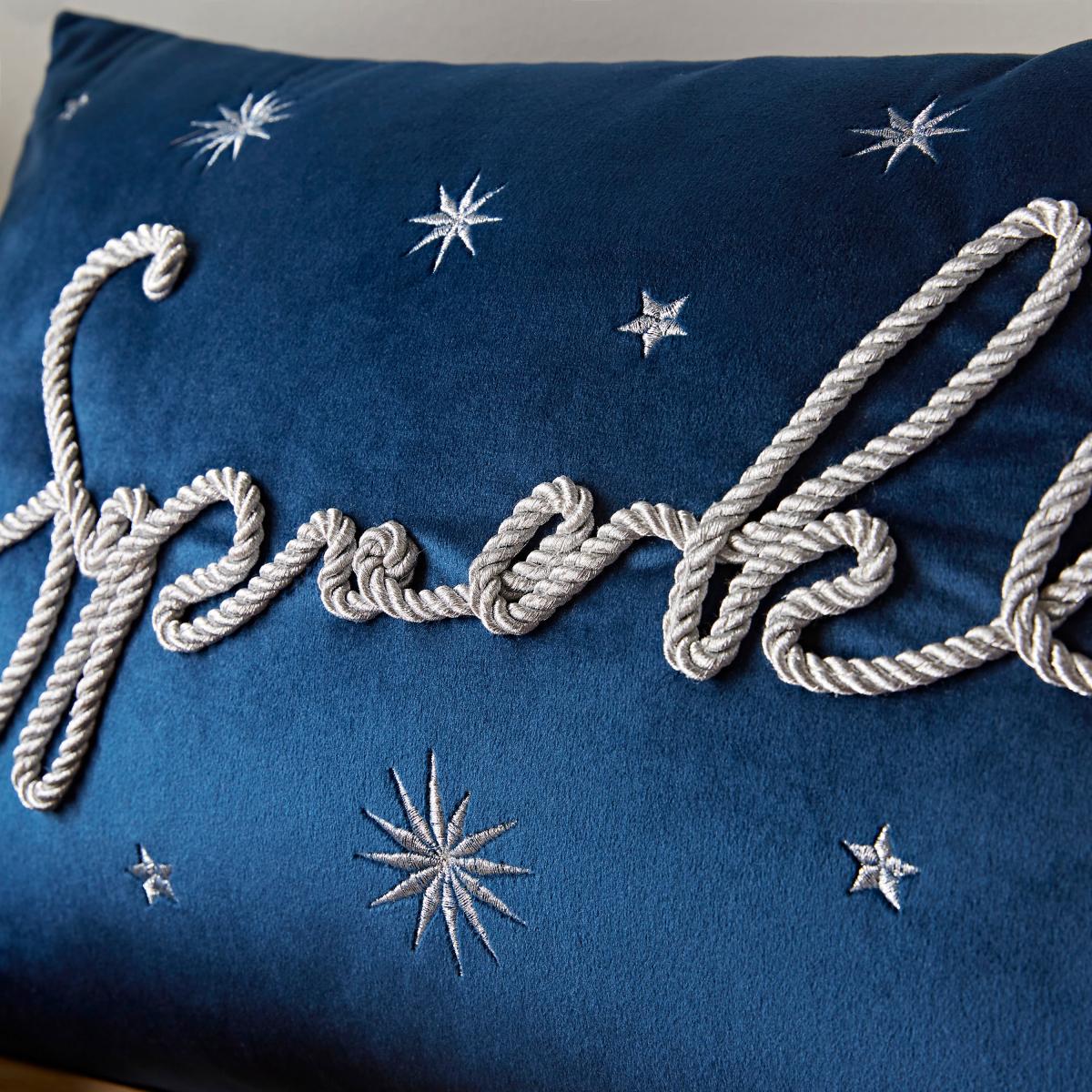 Catherine Lansfield Sparkle Rectangle Cushion Blue – image 2