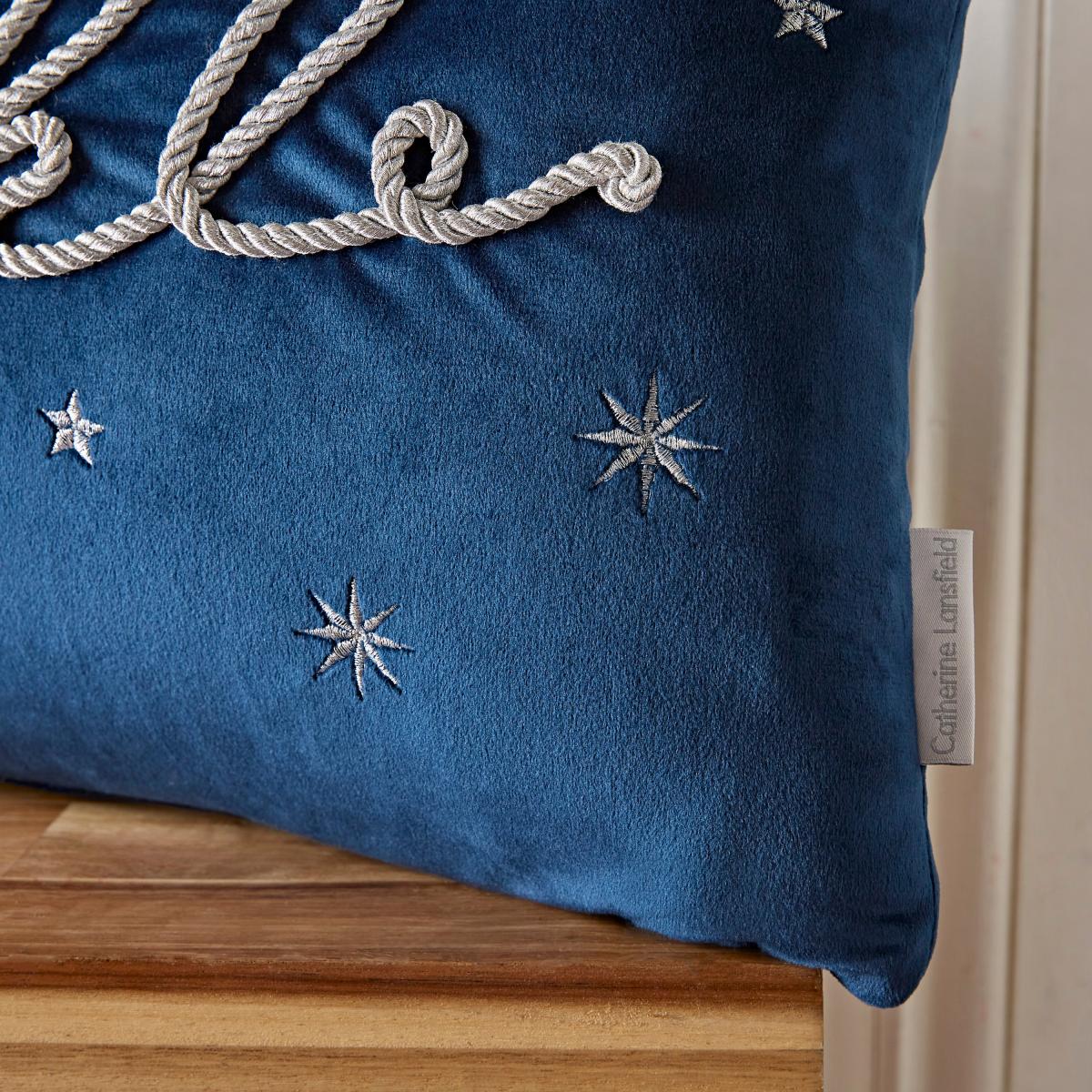 Catherine Lansfield Sparkle Rectangle Cushion Blue – image 3