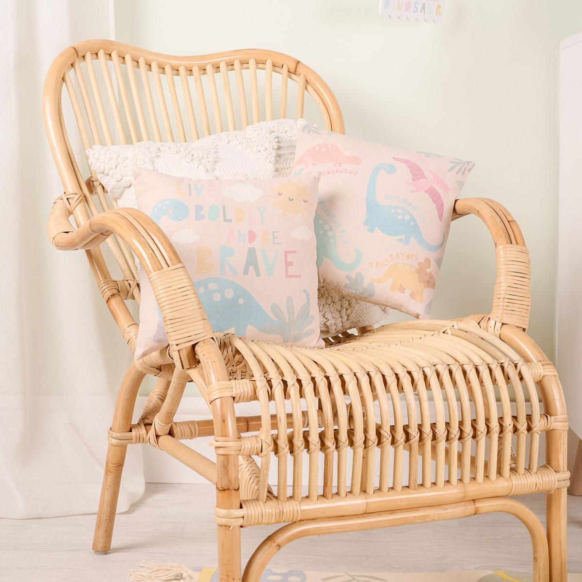 Petit Cheri Brave Dinosaur Cushion Cream – image 2