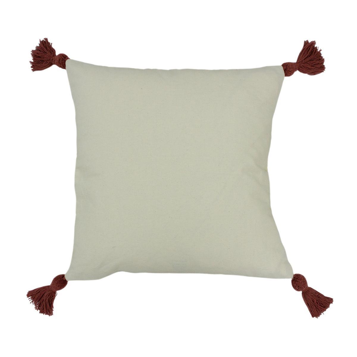 Ezra Red Clay Cushion Red and White – image 2