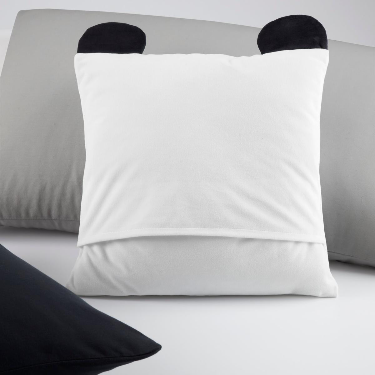 Monochrome Panda Square Cushion Black/White – image 2