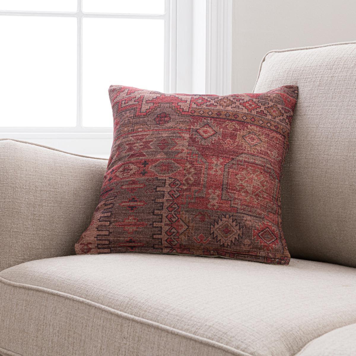 Terracotta Ara Global cushion Cover Red and Brown – image 2