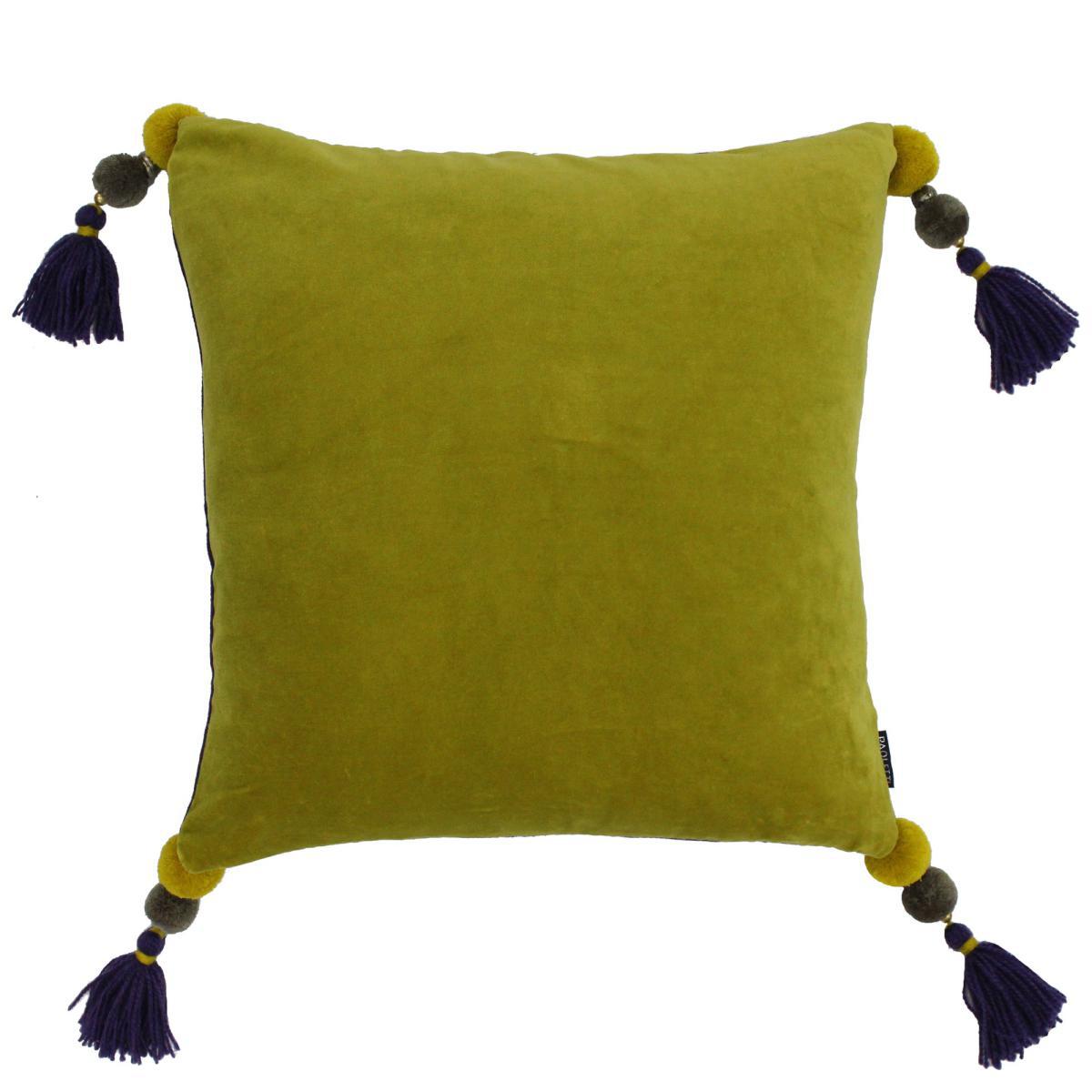 Paoletti Poonam Damson Velvet Cushion Damson (Purple) – image 2
